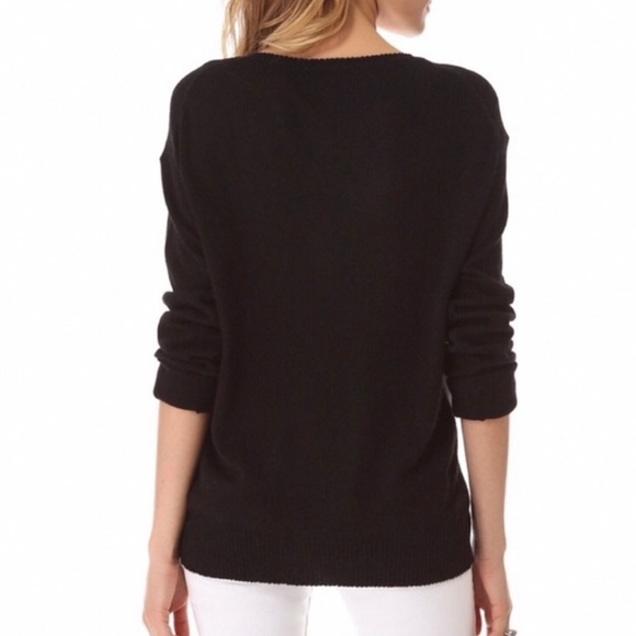 Wildfox black v neck sweater with red sequin heart - Picture 11 of 12